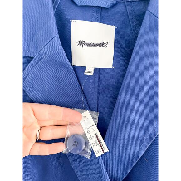Madewell | NWT | Crossover Blazer in (Re)generative Chino in Bluestone | Sz XS - Picture 7 of 10